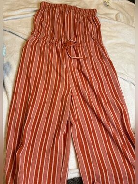 Romper Orange and White striped